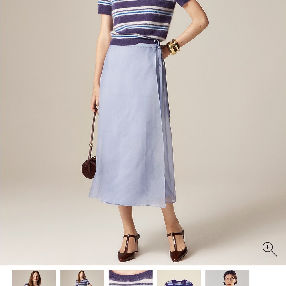 J. Crew Lavender Wrap Midi Skirt